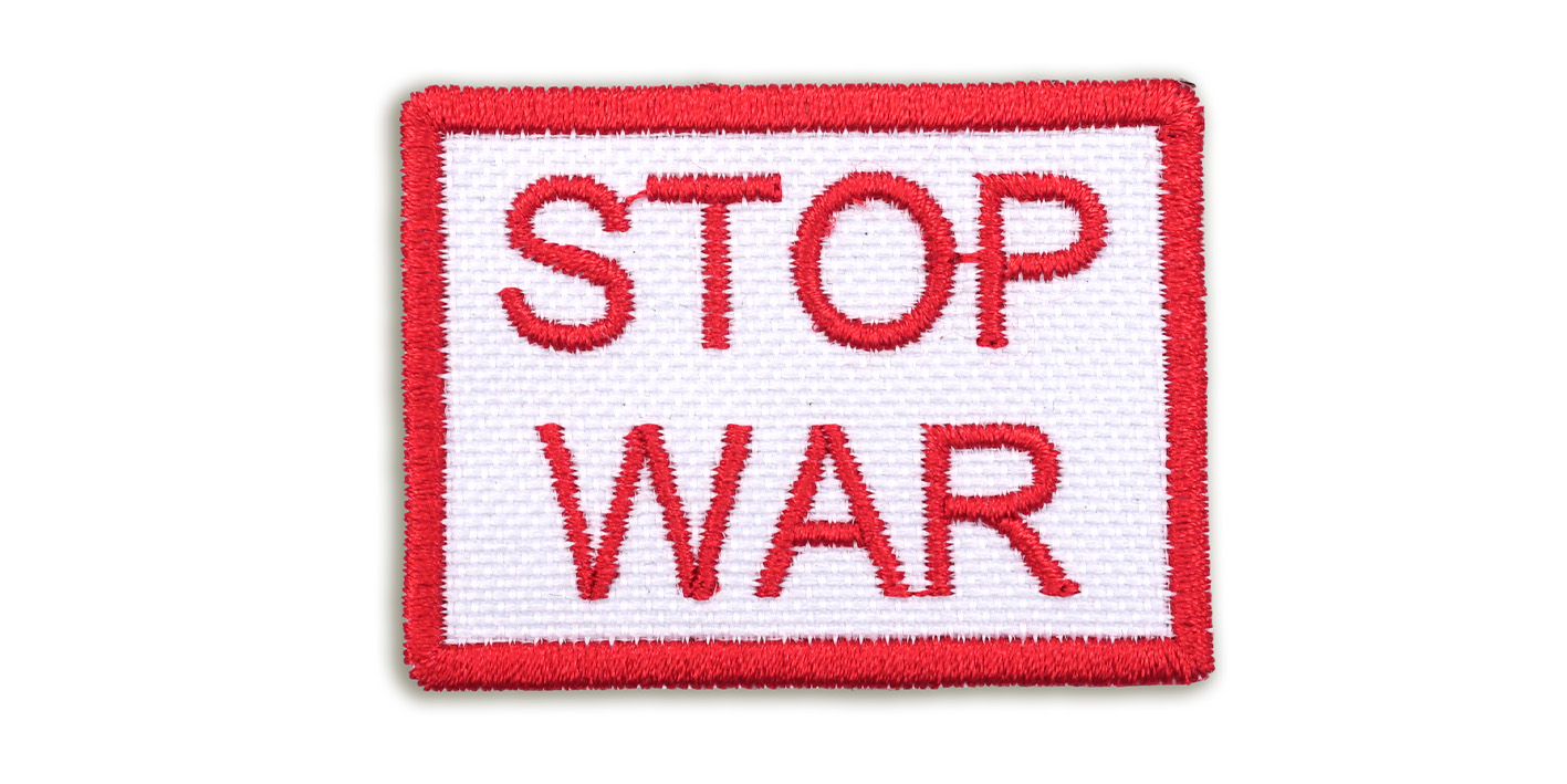 Naszywka naprasowanka pacyfka no war wolna ukraina